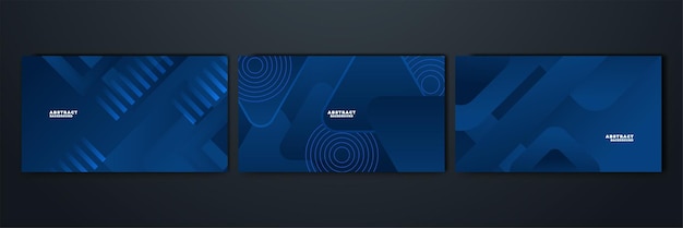Fondo de negocios de tecnología abstracta de vector azul profesional moderno con líneas y formas geométricas Fondo abstracto azul oscuro para presentación de negocios, carteles y anuncios de plantillas de redes sociales