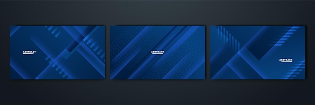 Fondo de negocios de tecnología abstracta de vector azul profesional moderno con líneas y formas geométricas Fondo abstracto azul oscuro para presentación de negocios, carteles y anuncios de plantillas de redes sociales
