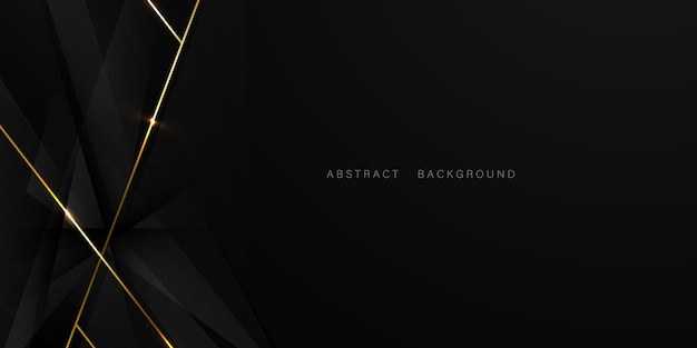 Fondo negro abstracto con elegante ilustración vectorial
