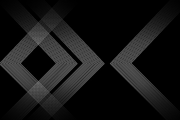 Fondo negro abstracto Fondo negro elegante abstracto con líneas geométricas doradas brillantes