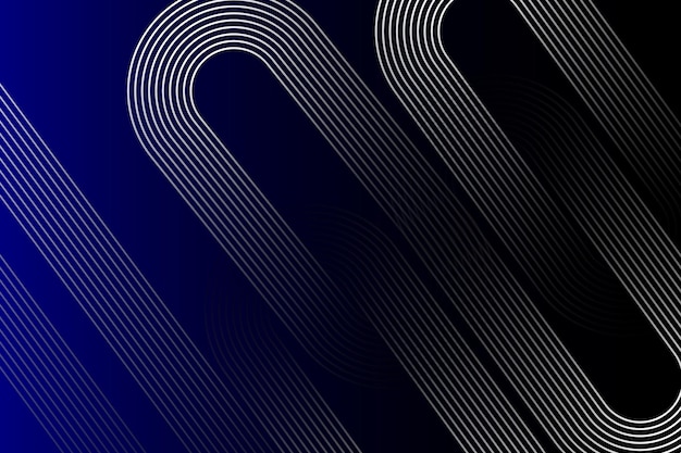 Fondo negro abstracto Fondo negro elegante abstracto con líneas geométricas doradas brillantes