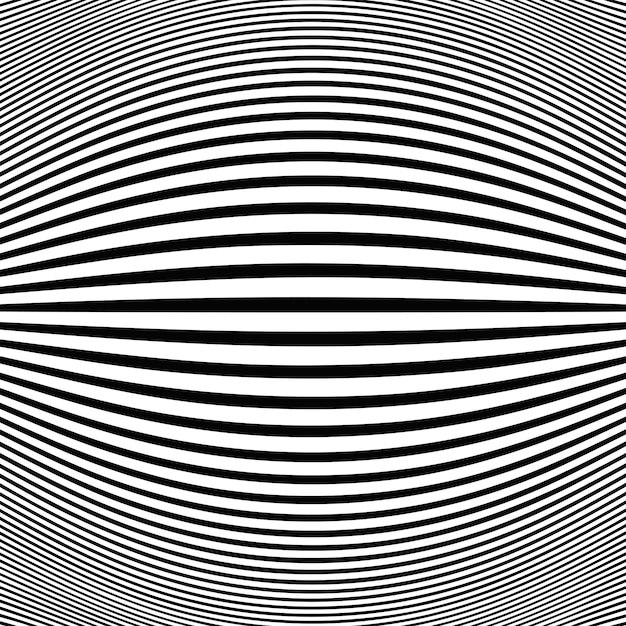 Fondo negro abstracto de la línea raya op art ojo de pez