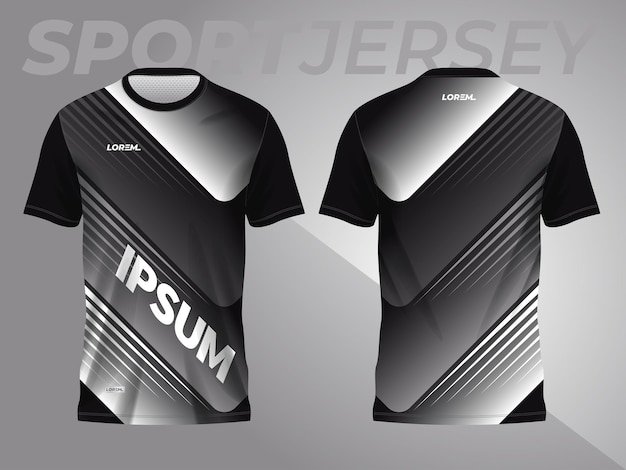 fondo negro abstracto y patrón para el diseño de camisetas deportivas