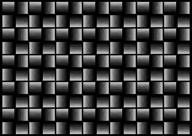 Vector fondo negro abstracto con patrón de puntos blancos