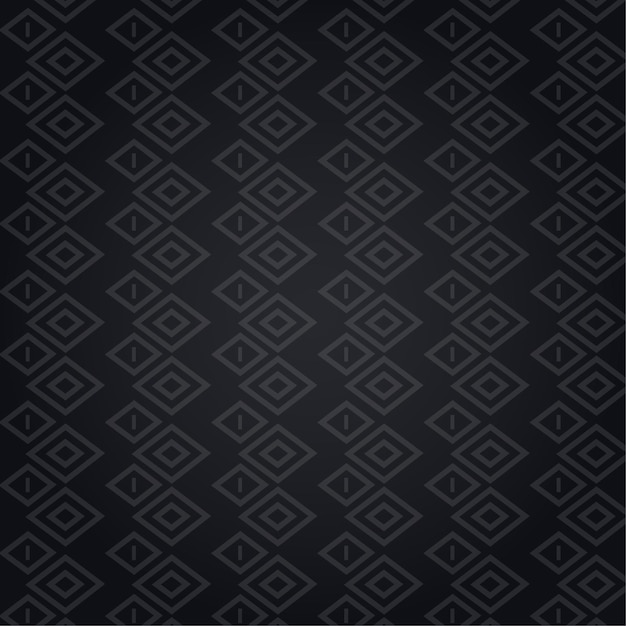 Fondo negro con adornos elegantes, patrón de lujo sin costuras