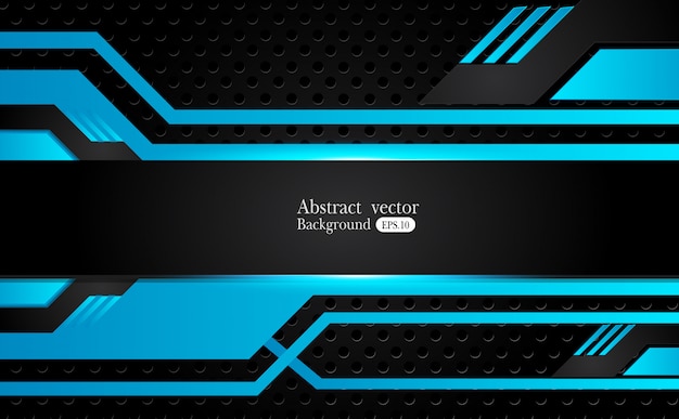 Fondo negro azul metálico abstracto de la disposición del concepto de la innovación del diseño del marco
