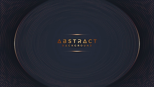 Fondo negro con una combinación de puntos dorados brillantes.