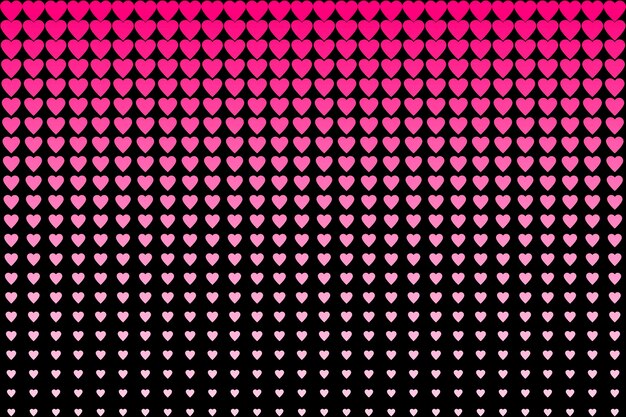 Fondo negro corazones rojos vacaciones boda ilustración vectorial imagen de stock