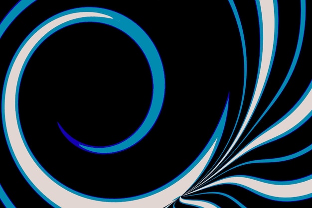 un fondo negro con un diseño en espiral