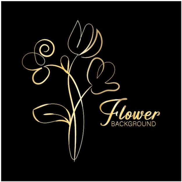 un fondo negro con un diseño de flor que dice flor
