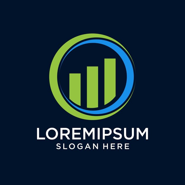 un fondo negro con un diseño de logotipo comercial verde y azul