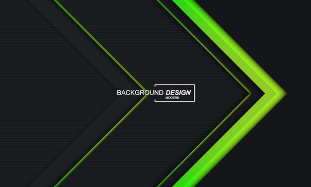Fondo negro con diseño moderno de color verde