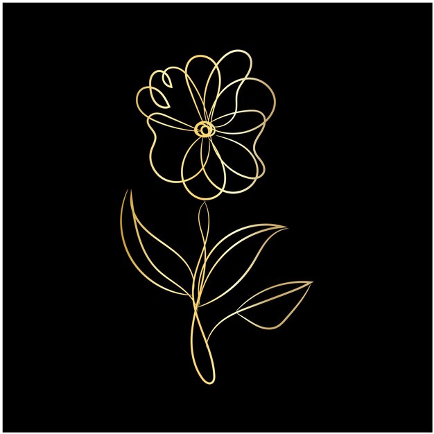 un fondo negro con una flor y una flor amarilla