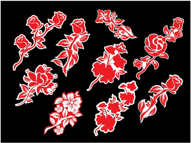 un fondo negro con flores rojas y las palabras flores en él