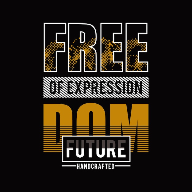 un fondo negro con un fondo negro que dice libre expresión diseño tipografía vector