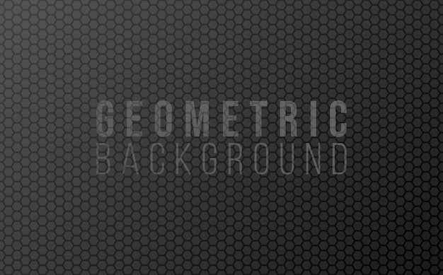 Vector fondo negro geométrico tecnológico con textura hexagonal diseño vectorial eps 10