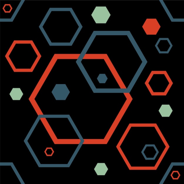 Un fondo negro con hexágonos y la palabra hexágonos en él