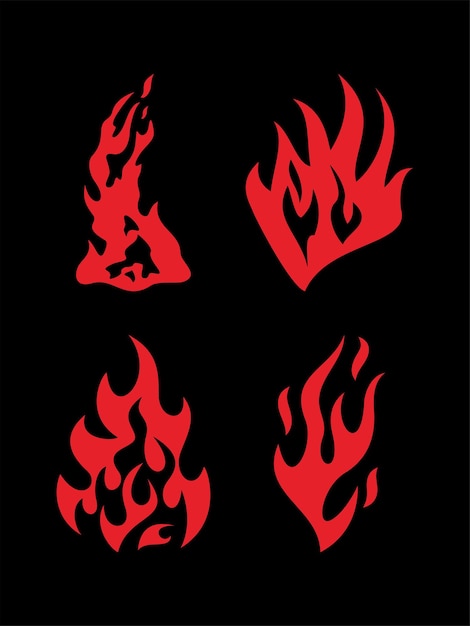 un fondo negro con una imagen roja y negra de un símbolo de fuego