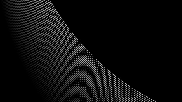 Fondo negro Imagen vectorial de líneas papel tapiz abstracto para telón de fondo o decoración