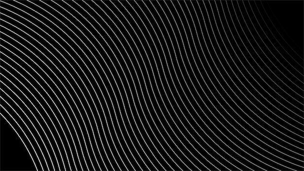 Fondo negro Imagen vectorial de líneas papel tapiz abstracto para telón de fondo o decoración