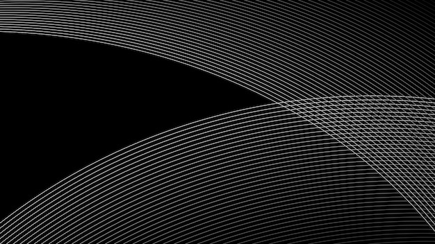 Fondo negro Imagen vectorial de líneas papel tapiz abstracto para telón de fondo o decoración