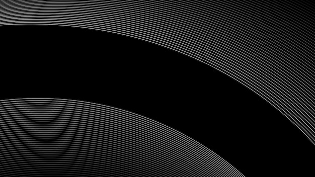 Fondo negro Imagen vectorial de líneas papel tapiz abstracto para telón de fondo o decoración