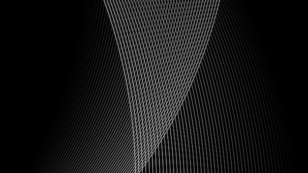 Fondo negro Imagen vectorial de líneas papel tapiz abstracto para telón de fondo o decoración