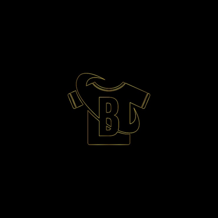 Vector un fondo negro con la letra b