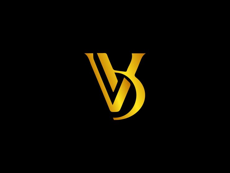 Un fondo negro con letras amarillas v y v en el medio