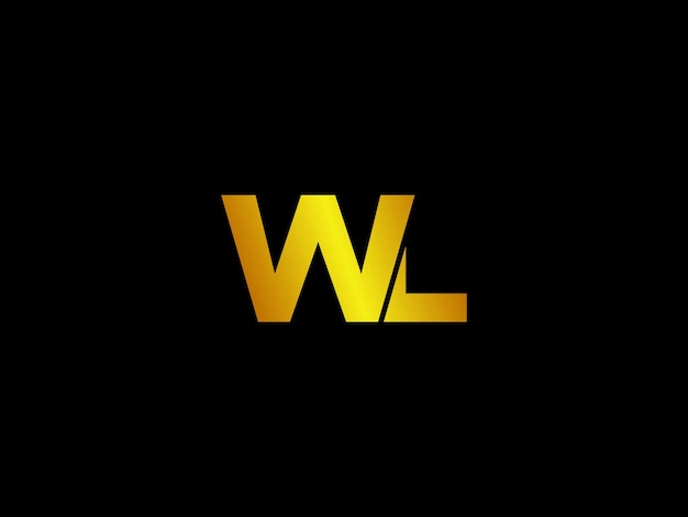 Un fondo negro con letras amarillas wl en él