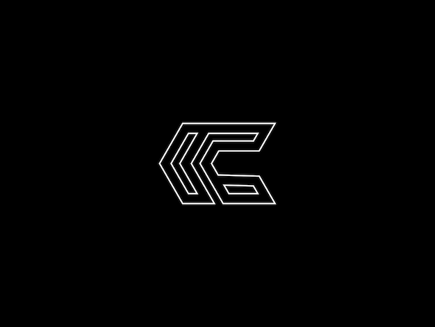 Un fondo negro con letras blancas c y c en el medio
