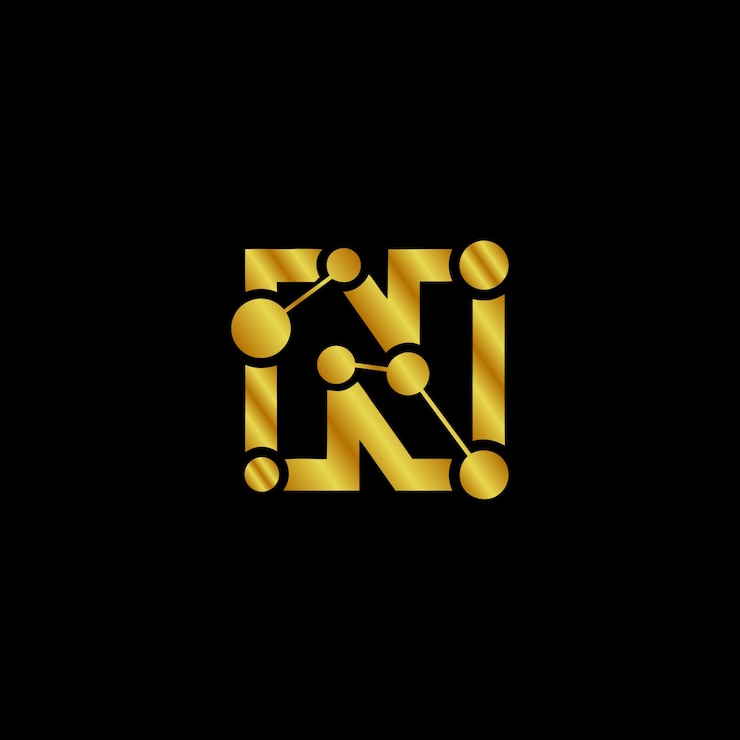 Vector un fondo negro con las letras n y n y e