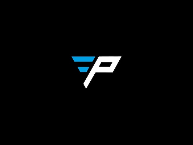 Un fondo negro con las letras p y un ala.