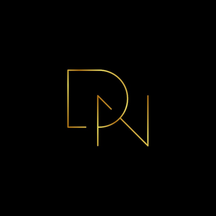 Vector un fondo negro con las letras p y p