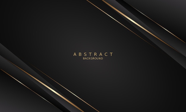Un fondo negro con líneas doradas y las palabras abstractas.