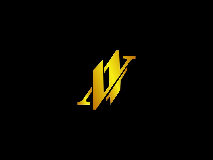 Vector un fondo negro con un logo dorado con la letra w en él