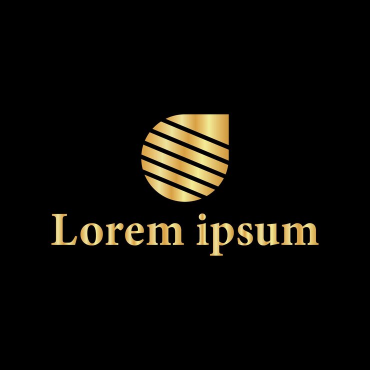 un fondo negro con un logotipo dorado que dice e lg
