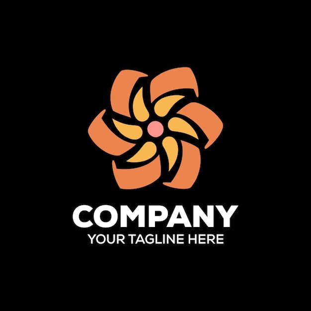 un fondo negro con un logotipo de la empresa