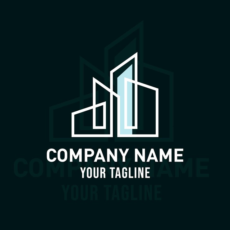 un fondo negro con un logotipo para el nombre de la empresa su nombre