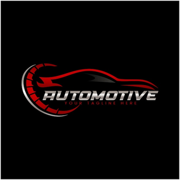 un fondo negro con un logotipo rojo y blanco para la compañía de motores