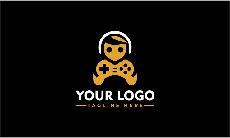 Vector un fondo negro con un logotipo para su logotipo
