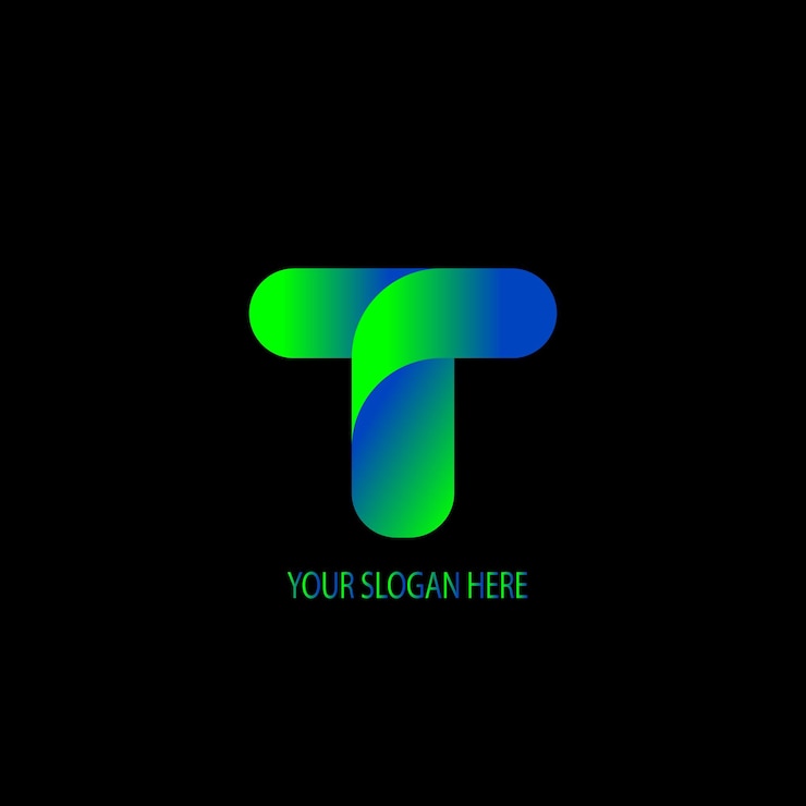 Vector un fondo negro con un logotipo verde y azul que dice su su su su gusto aquí