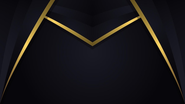 Fondo negro de lujo con oro 1
