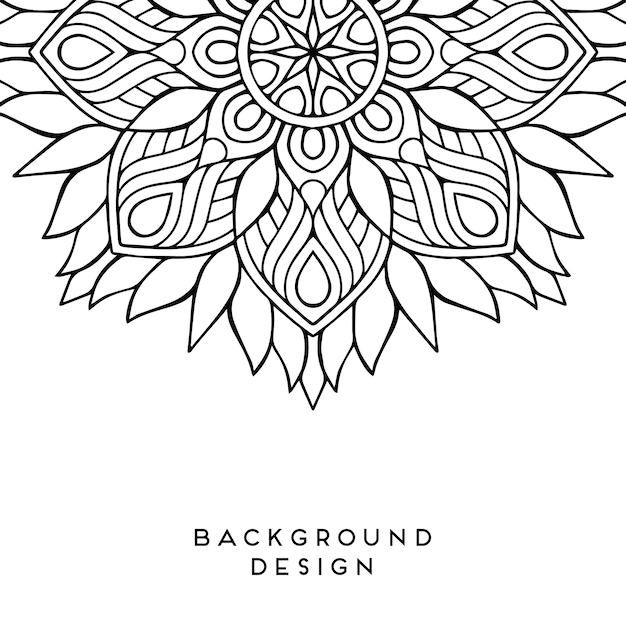 fondo negro mandala