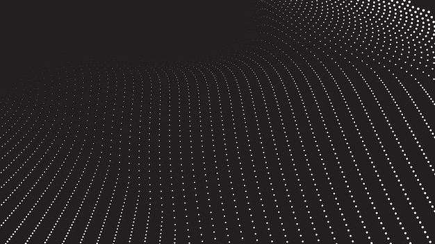 Fondo negro con medio tono blanco abstracto para papel tapiz o telón de fondo