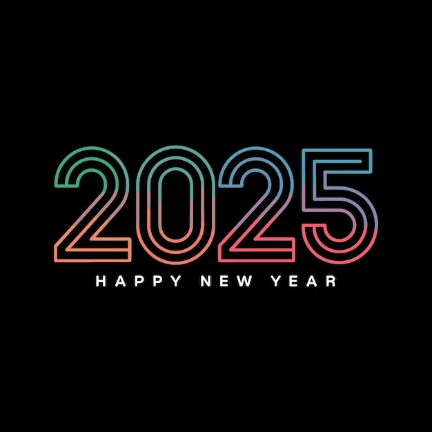 un fondo negro con palabras 3D 2025