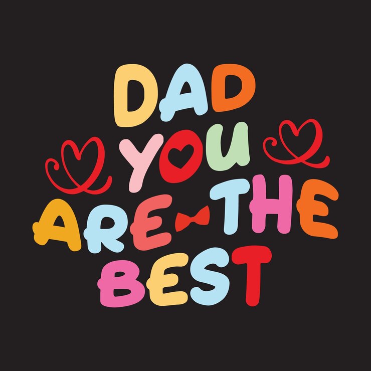 Un fondo negro con las palabras papá eres el mejor