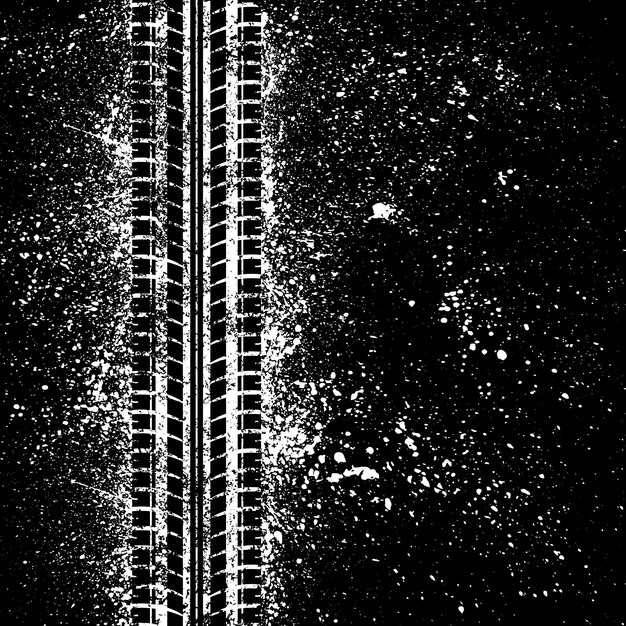 Fondo negro de la pista del neumático Grunge