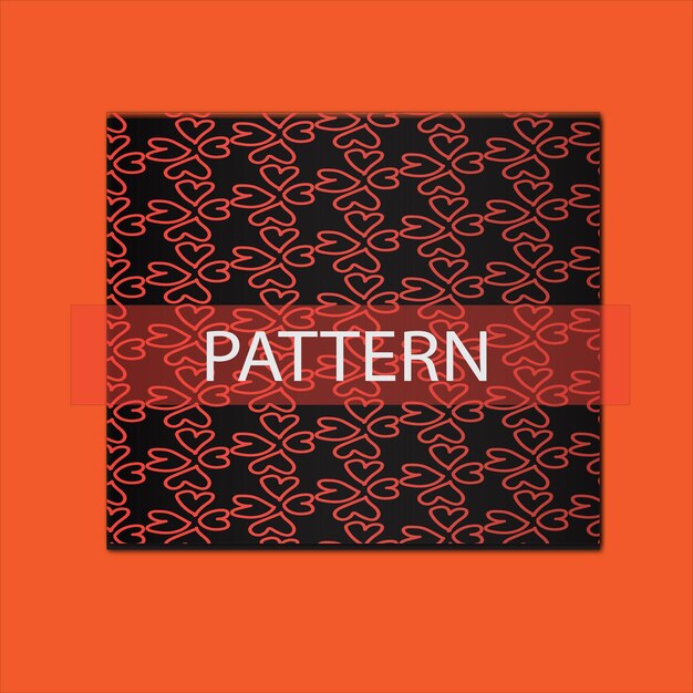 Un fondo negro y rojo con un patrón en letras blancas.