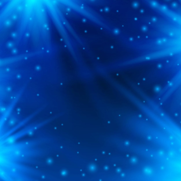 Vector fondo de neón azul con rayos de luz. ilustración vectorial